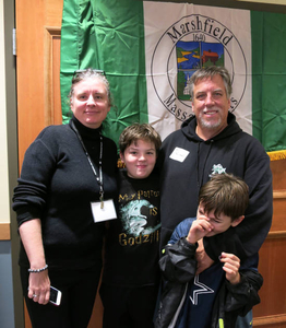 Kathleen Withers, Jim Withers, Tynan Withers and Connor Withers at the Marshfield Mass. Memories Road Show