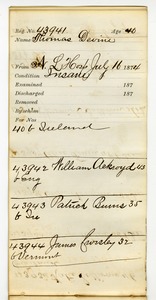 Tewksbury Almshouse Intake Record: Burns, Patrick