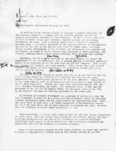 Economic Development Strategy for 1984