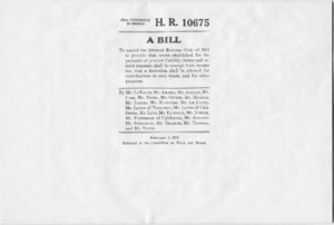 H. R. 10675, A Bill to provide that trusts established for the payment of product liability claims and related expenses shall be exempt from income tax