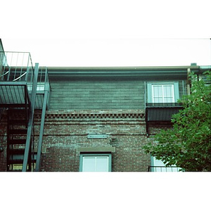 View of the back side of the top story of the Residencia Betances building.