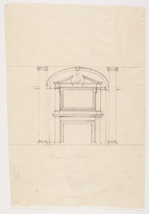 Dining room fireplace, 1/2 inch scale, residence of F. K. Sturgis, "Faxon Lodge", Newport, R.I.