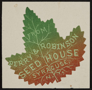 Trade card for Perry & Robinson Seed House, Syracuse, New York
