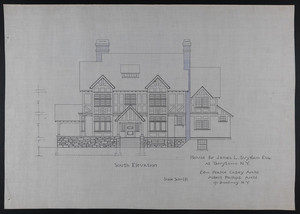 Set of architectural drawings for the James L. Suydam House, Tarrytown, New York, undated