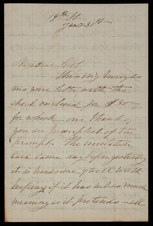 [Alice W. Babcock] to Thomas Lincoln Casey, January 31, 1885