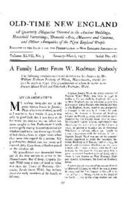 A Family Letter from W. Rodman Peabody