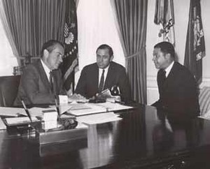 William Lawrence Saltonstall with Richard Nixon and Edward Brooks