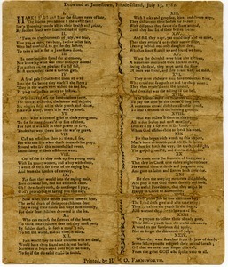 Verses made on the sudden death of six young women and one boy, who were drowned at Jamestown, Rhode-Island, July 13, 1782