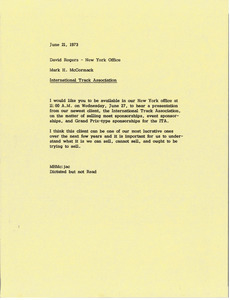 Memorandum from Mark H. McCormack to David Rogers