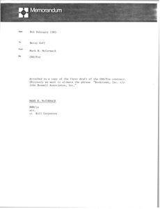 Memorandum from Mark H. McCormack to Betsy Goff