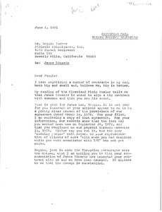 Letter from William H. Carpenter to Reggie Turner