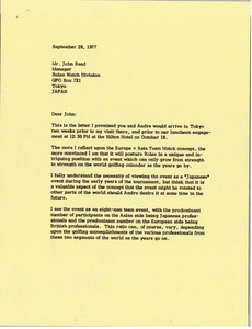 Letter from Mark H. McCormack to John Read