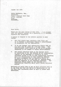 Letter from Mark H. McCormack to Keith MacKenzie