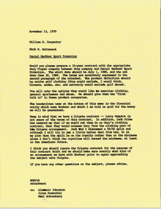 Memorandum from Mark H. McCormack to William H. Carpenter