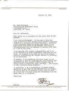 Letter from Ronald Colby to Mark H. McCormack