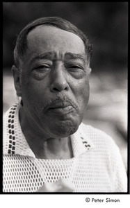 Duke Ellington eating a popsicle at Jackie Robinson's jazz concert