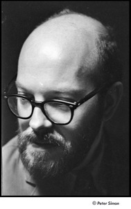 United States Student Press Association Congress: portrait of unidentified man with beard and glasses