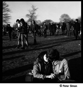 Couple kissing on the grass, Central Park, New York City