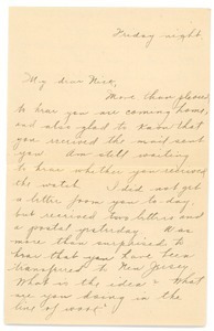 Letter from Letitia Crane to Frank F. Newth