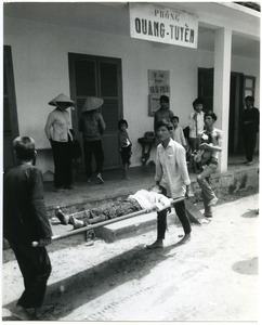 Woman and child being brought to province hospital