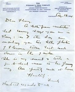 Letter from Frank Lyman to Florence Porter Lyman