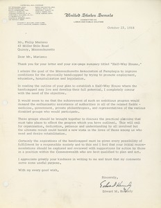 Letter from Edward M. Kennedy to Philip Mariano