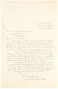 Letter from Marguerite M. Mathie to W. E. B. Du Bois