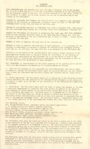 Agreement between The Amsterdam News and the Newspaper Guild of New York