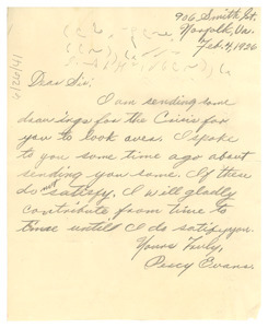 Letter from Percy Evans to The Crisis