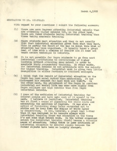 Memorandum from W. E. B. Du Bois to Herbert J. Seligman