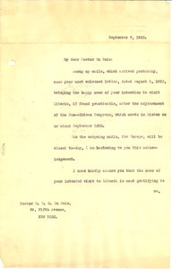 Letter from C. D. B. King to W. E. B. Du Bois