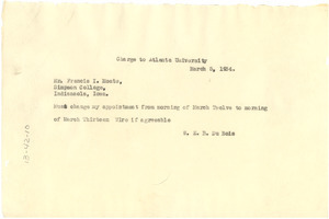Telegram from W. E. B. Du Bois to Simpson College
