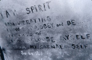 Spiritual Graffiti, Warwick main house: Such spontaneously inspired writings were common during the Warwick era