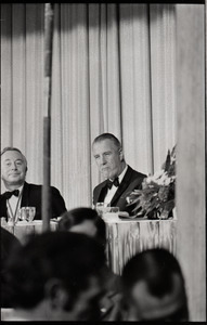 Spiro Agnew speech at the Middlesex Club: dinner with Agnew (center) and Philip Lowe (left)