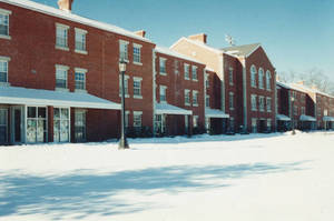 Front of Townhouses in Winter