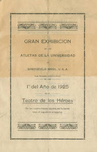 Gymnastics Exhibition program (January 1, 1925)