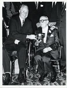 Mayor John F. Collins with Harry J. Blake