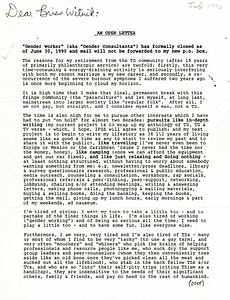 Correspondence from Rupert Raj-Gauthier to Brian Witnik (July 1990)
