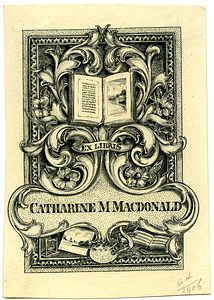 Ex libris Catherine M Macdonald