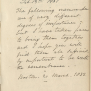 Memoranda Book of J. Mason Warren (1811-1867)