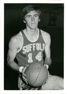 Suffolk University men's basketball player Allan Dalton, 1968-1969
