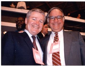 John Joseph Moakley and William M. Bulger at the Democratic National Convention, 20 July 1988