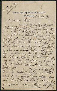 Letter, June 14, 1893, John Pratt to James Jeffrey Roche