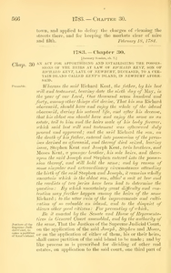 1783 Chap. 0030 An Act For Apportioning And Establishing The Possessions Of The Heirs At Law Of Richard Kent, Son Of Richard Kent, Late Of Newbury, Deceased, To A Certain Island Called Kent's Island, In Newbury Aforesaid.