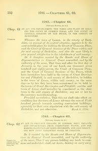 1785 Chap. 0062 An Act To Prevent Tenants In Common, Joint Tenants And Coparceners, From Committing Waste, And For Making Partition Of Their Interests, And Also Directing How Joint Tenancies Shall Be Created.