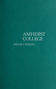 Amherst College Catalog 2003/2004