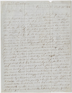 Justin Perkins letter to Edward Hitchcock, 1856 October 21