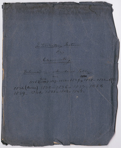 Edward Hitchcock classroom lecture notes, "Introductory Lecture On Chemistry," 1826