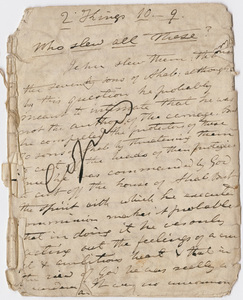 Edward Hitchcock sermon notes, 1841 May