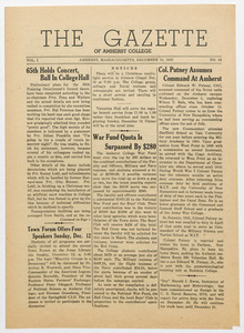 The gazette of Amherst College, 1943 December 10